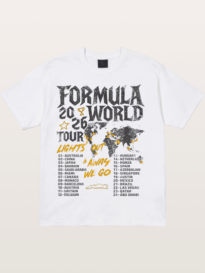2026 F1 World Tour Poster Cotton T-shirt