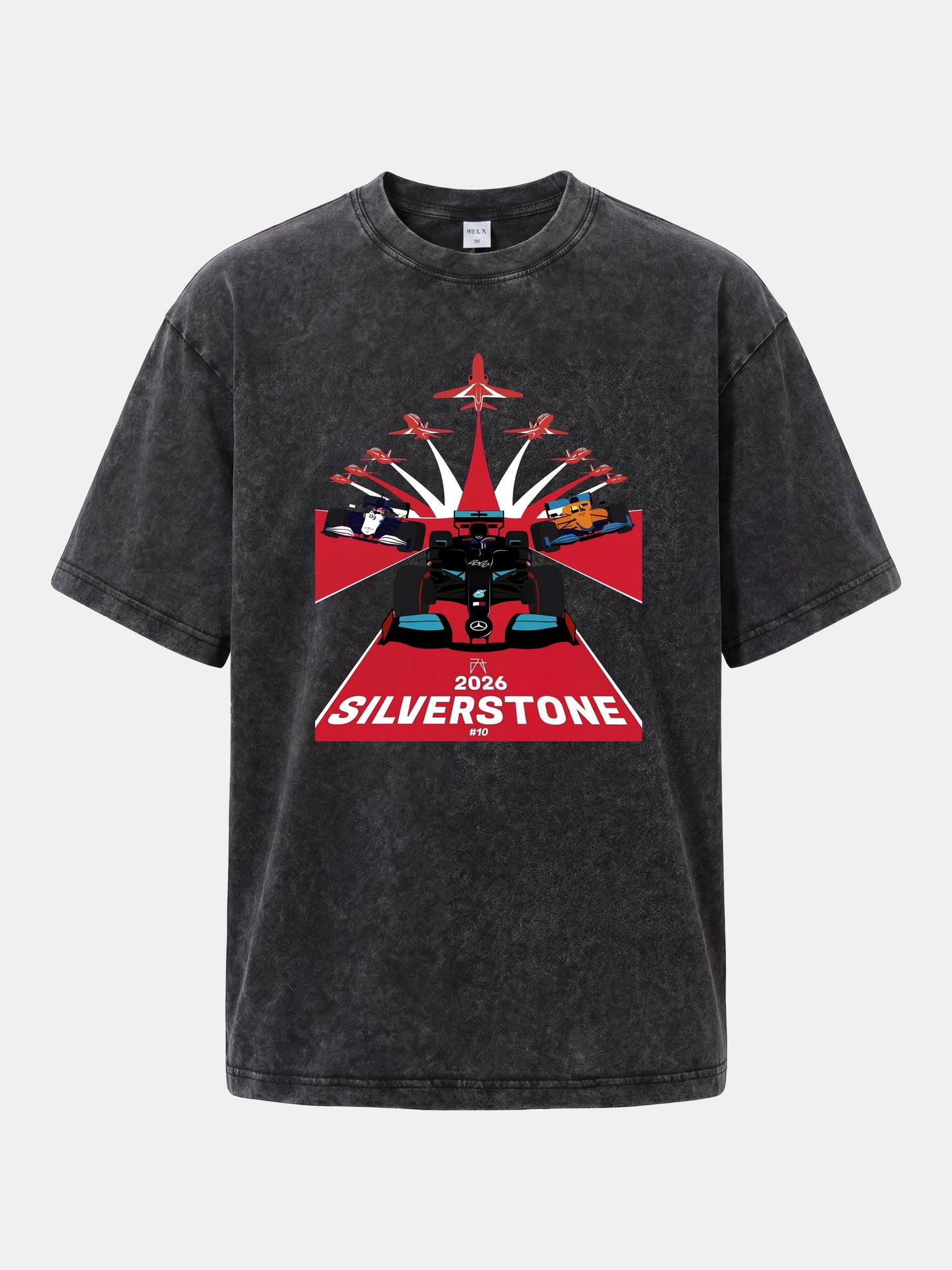 Silverstone F1 Race Formation With Jets Washed T-shirt