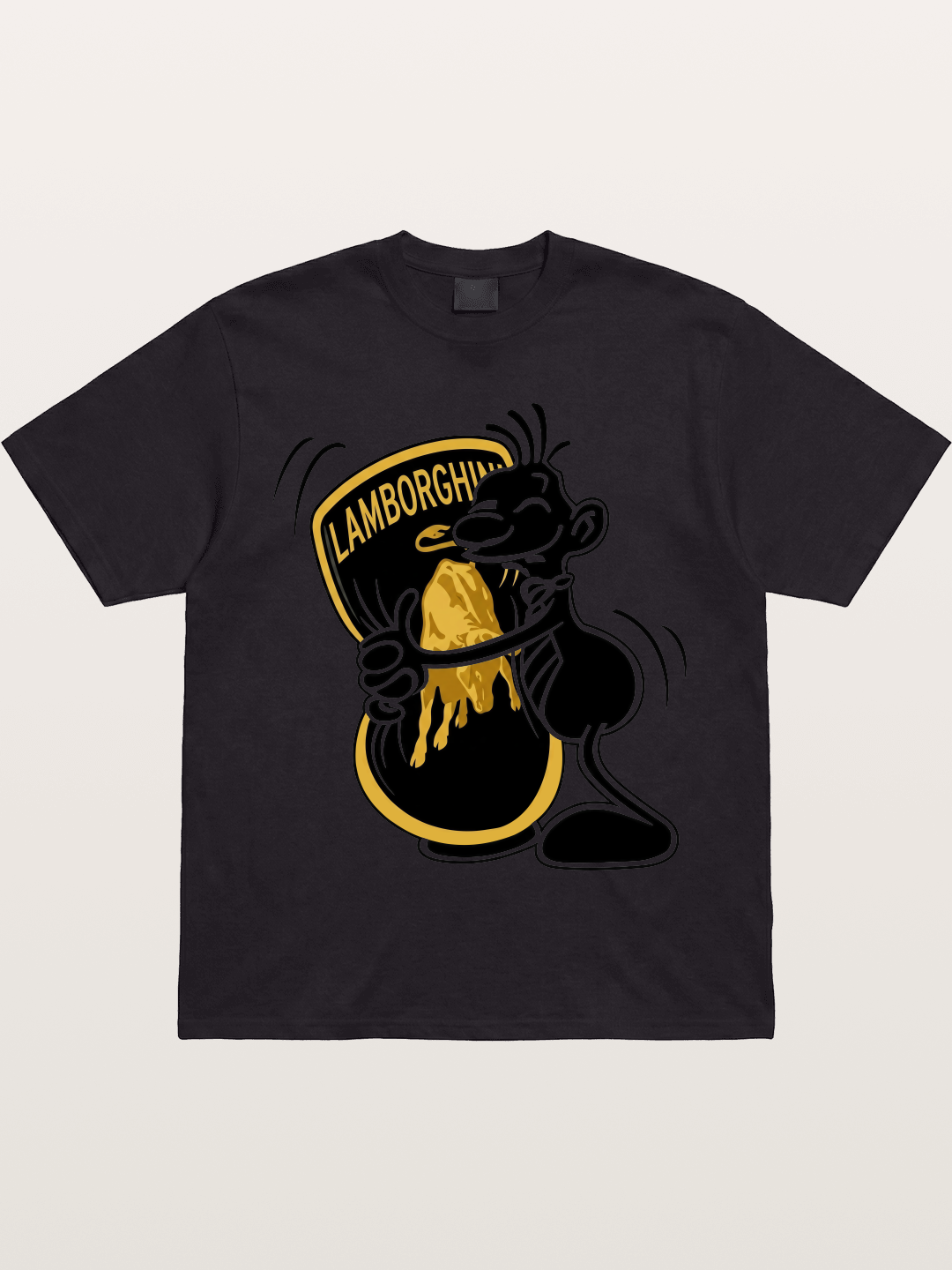 Cartoon Hugs Lamborghini Logo Gildan T-shirt