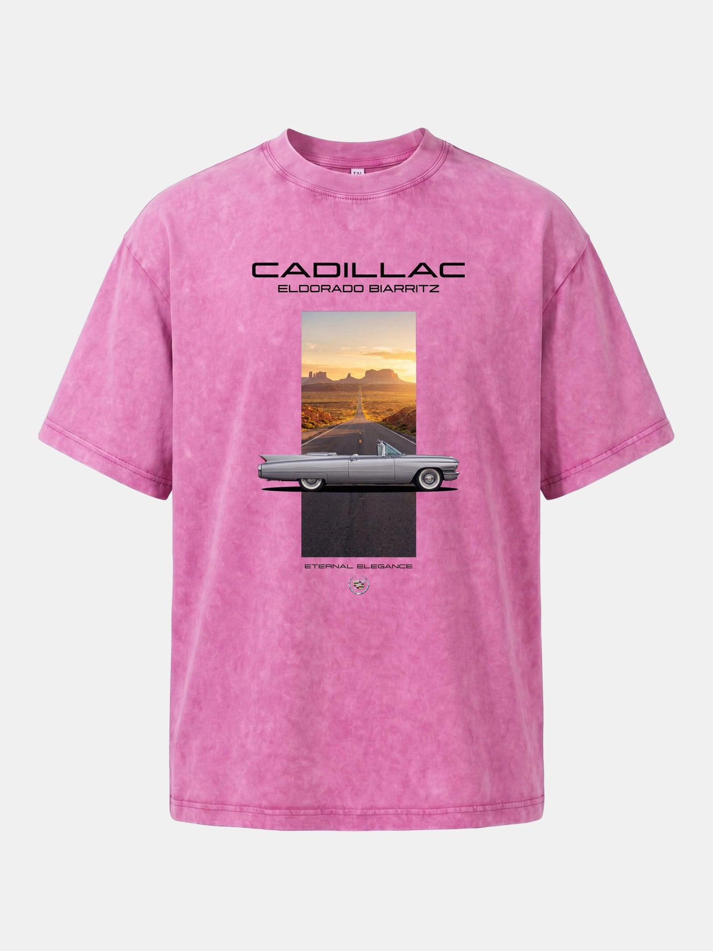 Cadillac Eldorado Desert Sunset Card Washed T-shirt