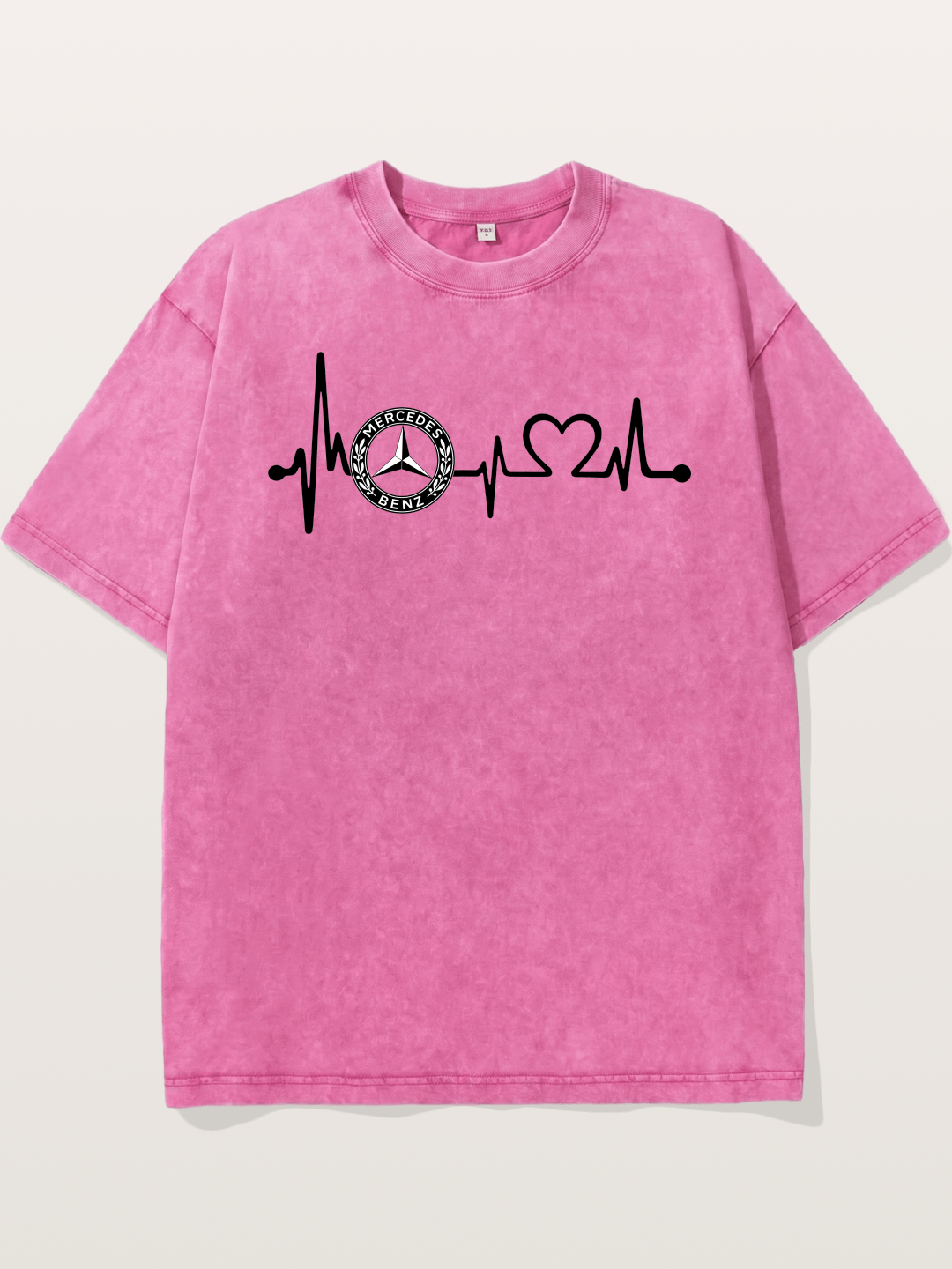 Mercedes Heartbeat Logo Art Washed T-shirt