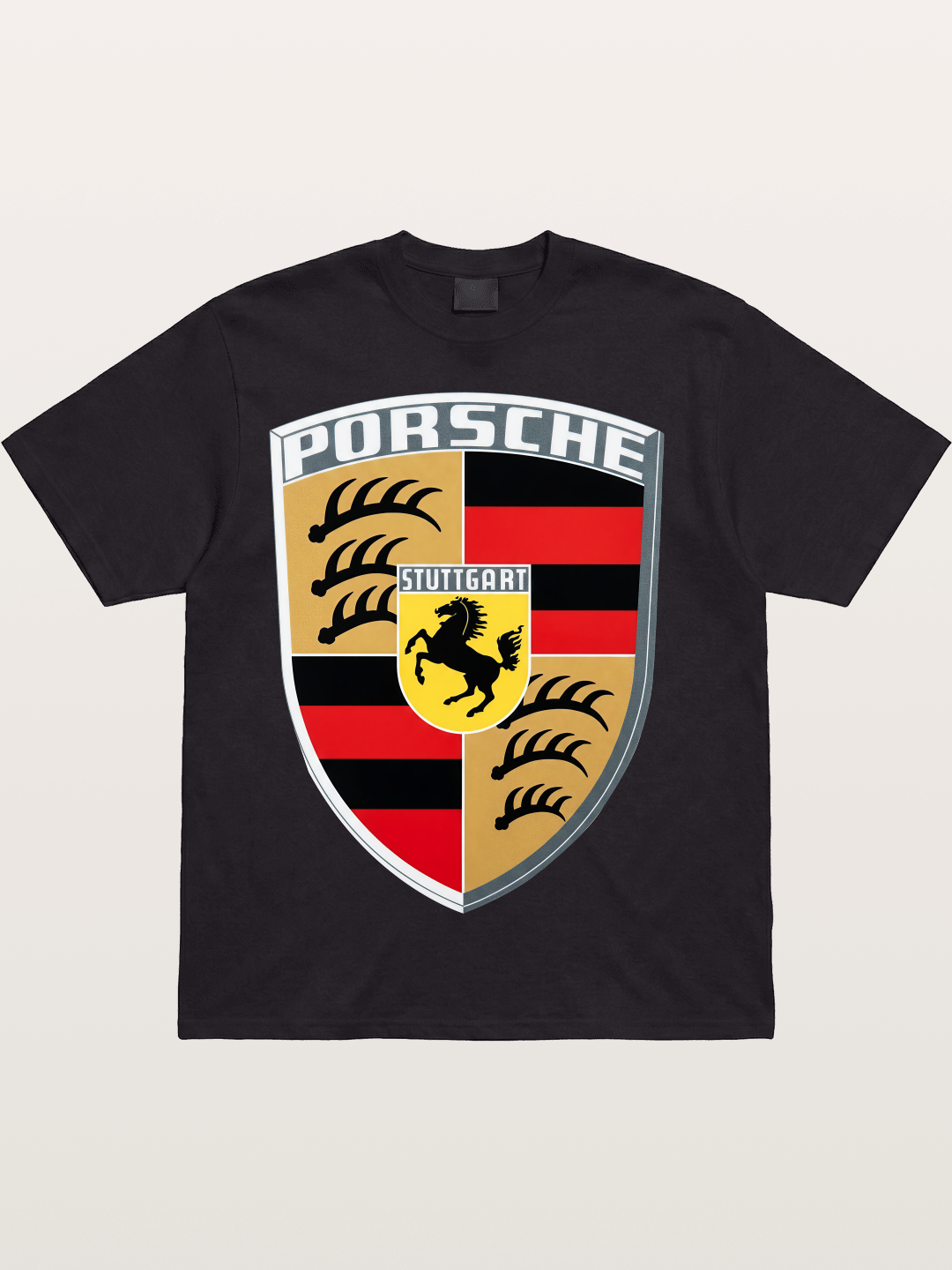 Porsche Crest Shield Design Cotton T-shirt