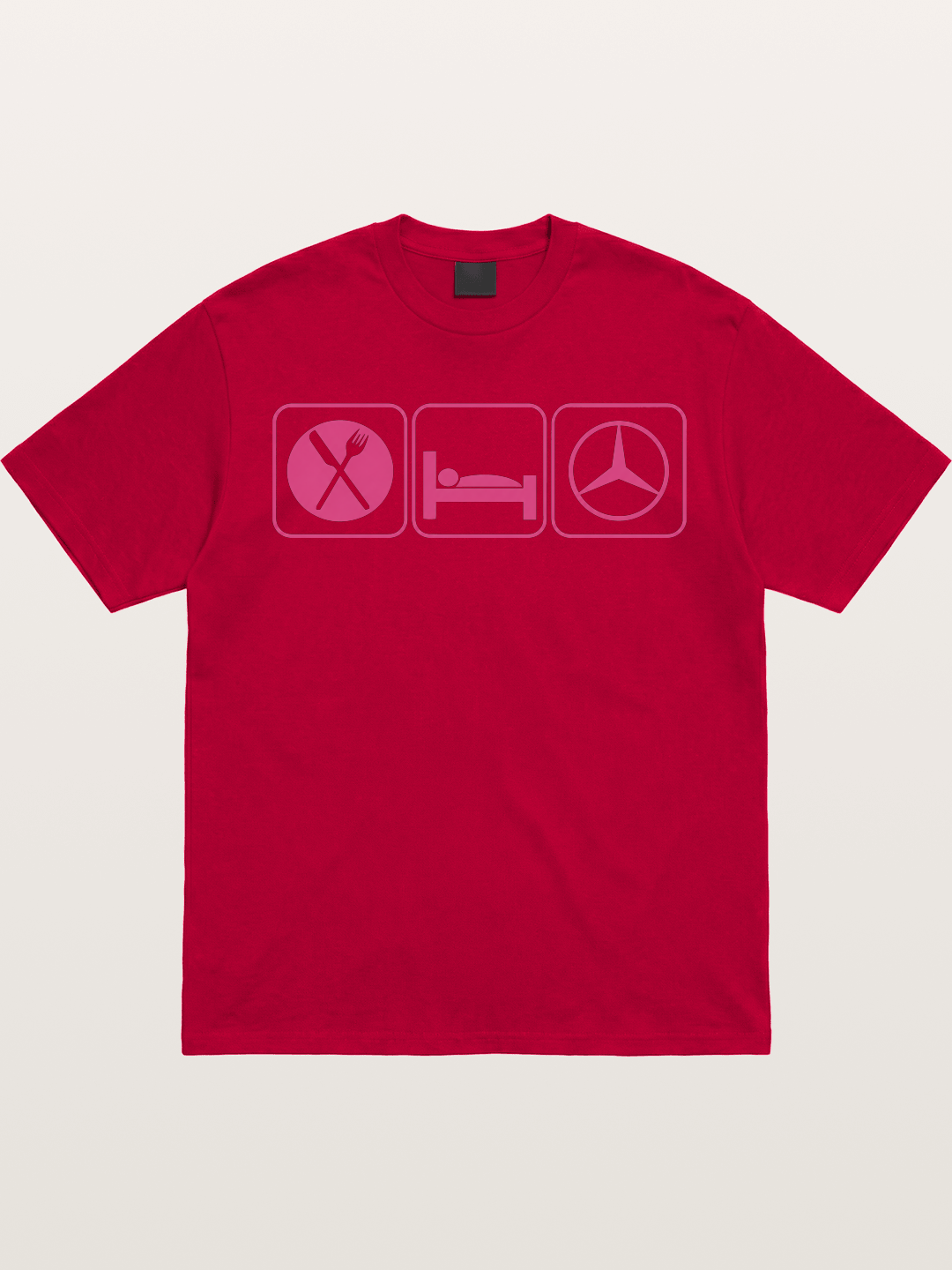 Eat Sleep Mercedes Pink Print Gildan T-shirt