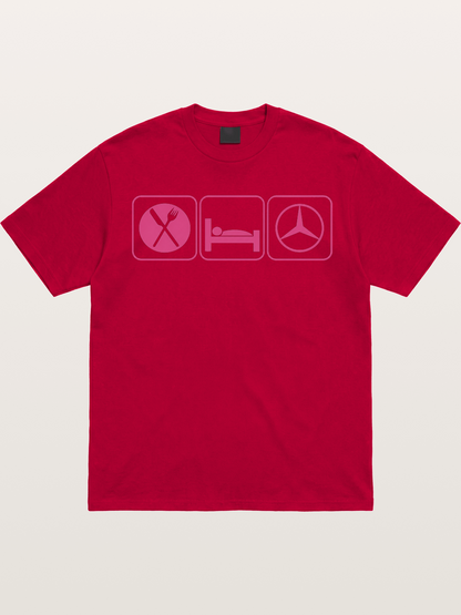 Eat Sleep Mercedes Pink Print Gildan T-shirt