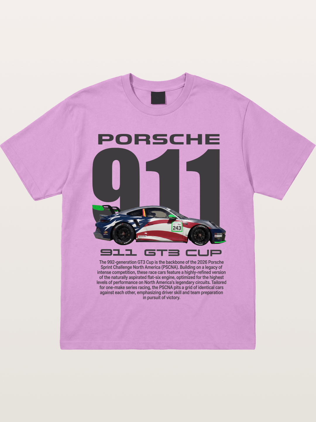 Porsche 911 GT3 Cup American Colors Gildan T-shirt