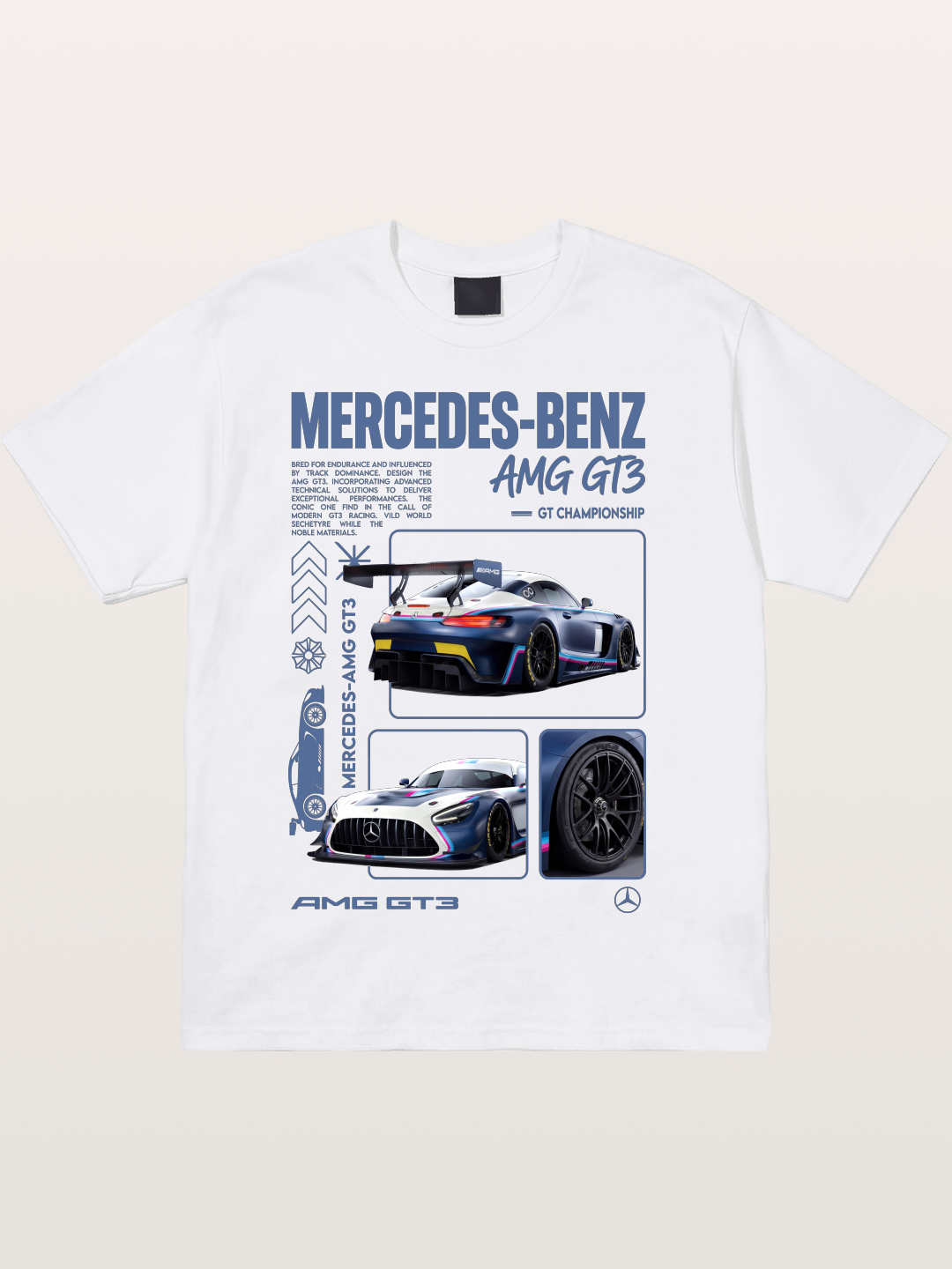 Mercedes AMG GT3 Race Car Cotton T-shirt