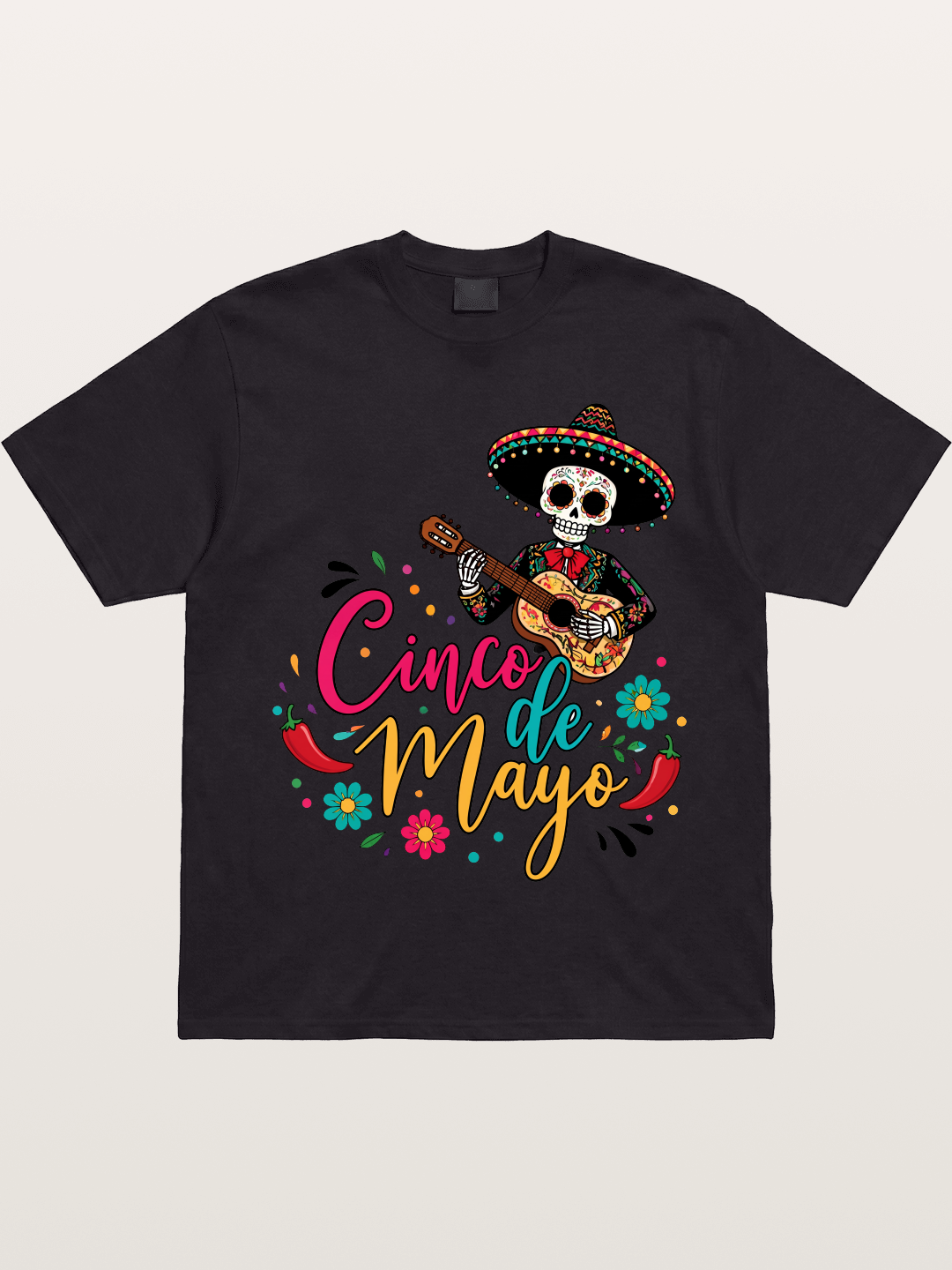 Cinco De Mayo Sugar Skull Graphic Gildan T-shirt
