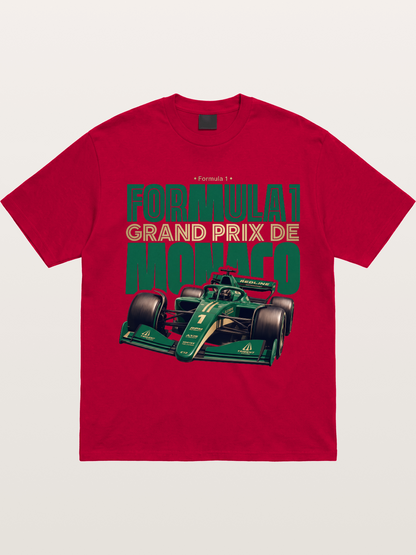 Green Monaco F1 Race Print Gildan T-shirt