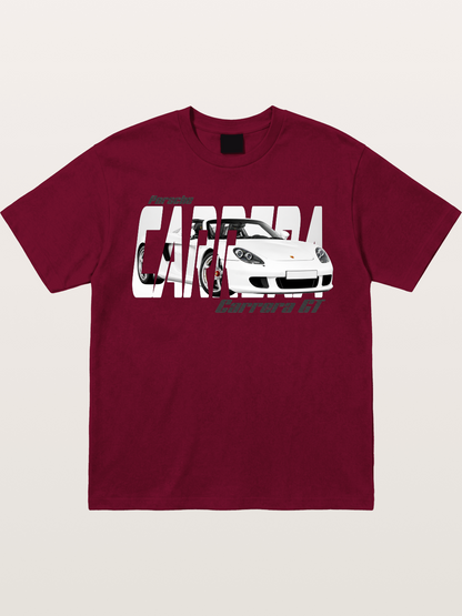 Porsche Carrera GT White Sticker Gildan T-shirt
