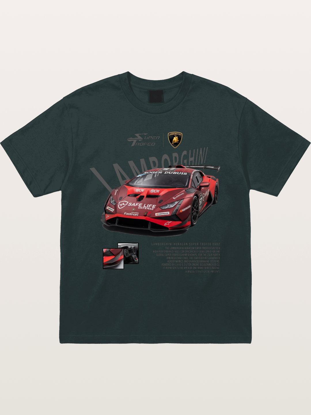 Lamborghini Huracan Red Super Trofeo Gildan T-shirt