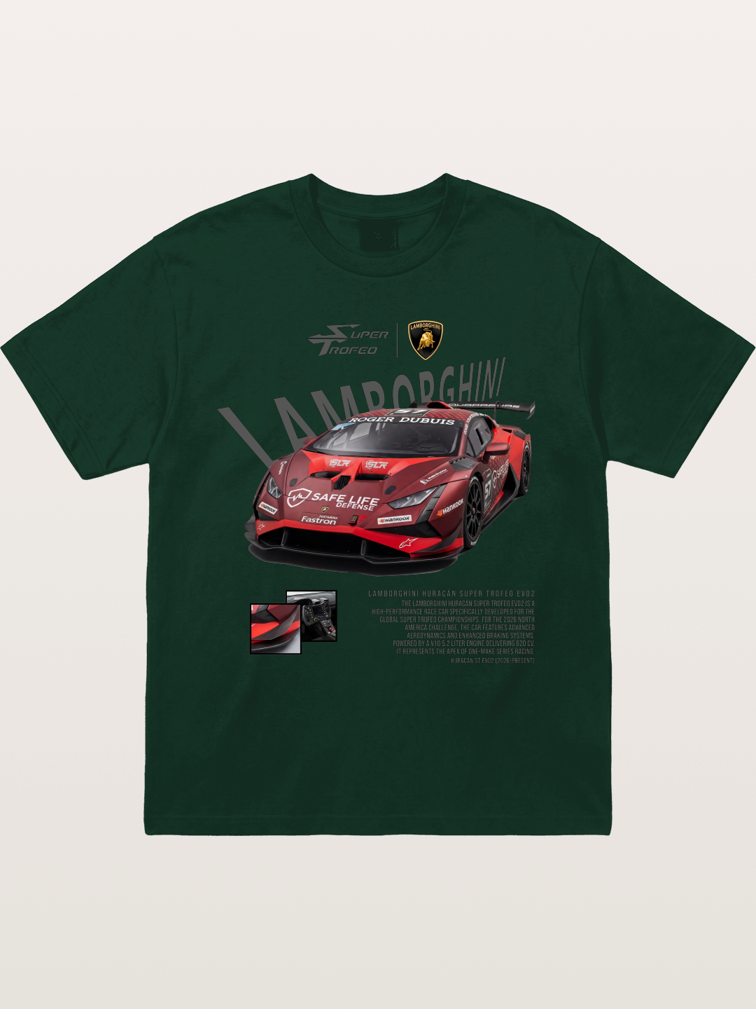 Lamborghini Huracan Red Super Trofeo Gildan T-shirt