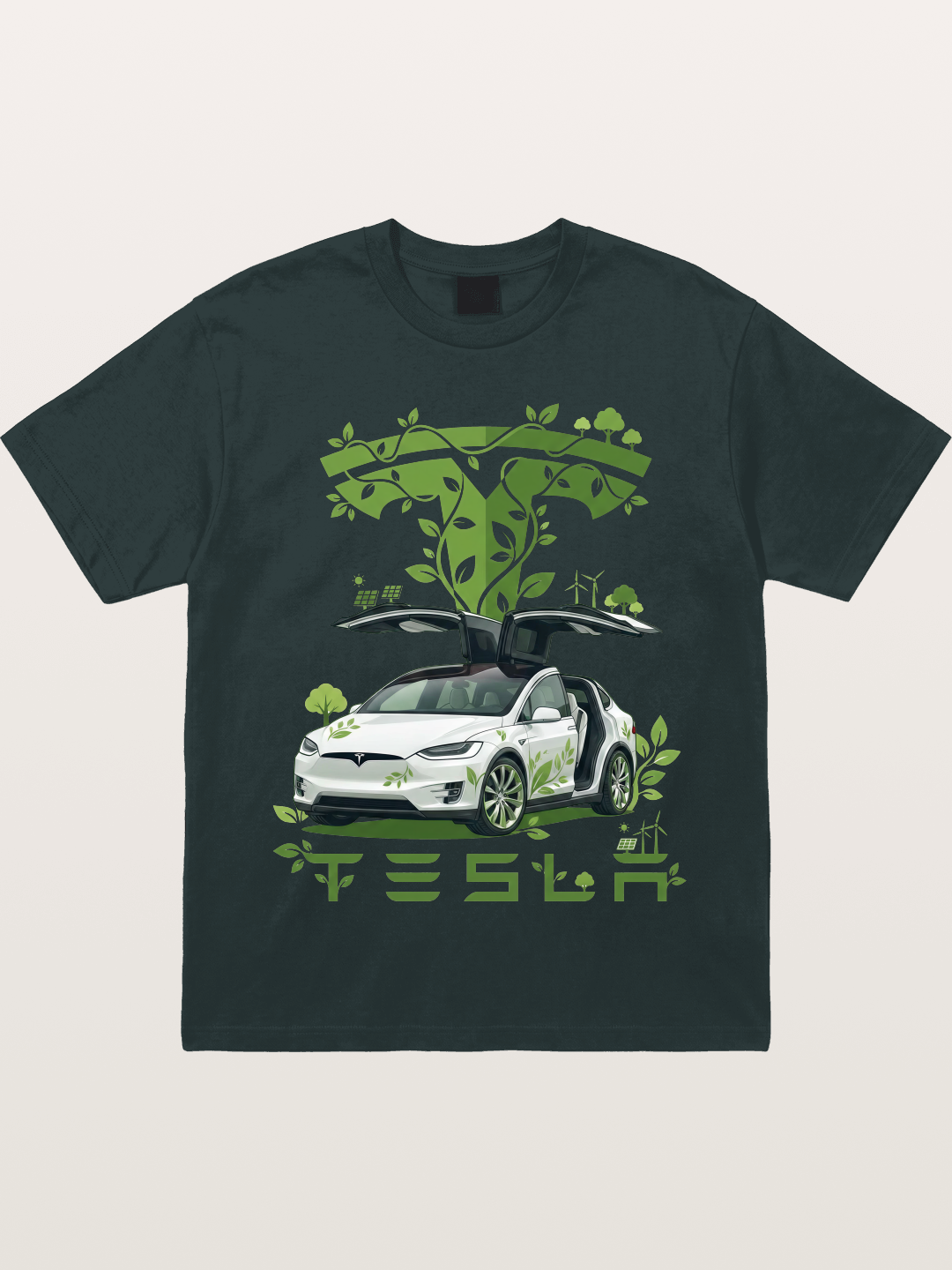 Tesla Eco-Friendly Art Print Gildan T-shirt