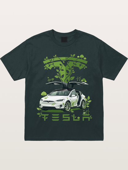 Tesla Eco-Friendly Art Print Gildan T-shirt