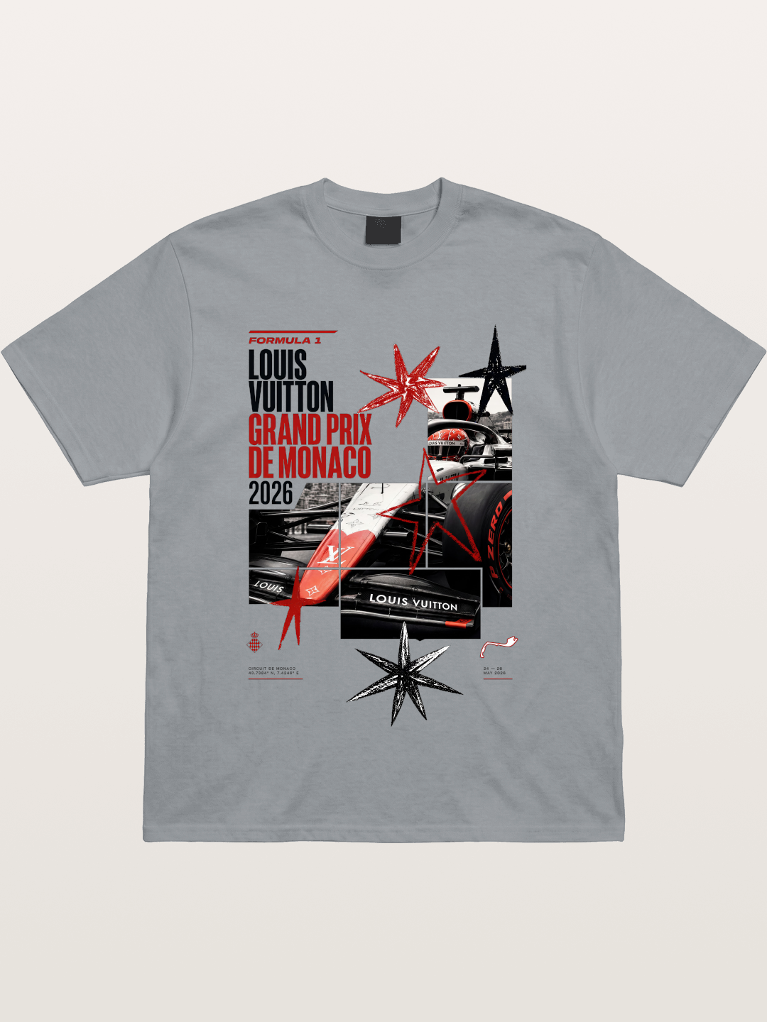 LV Monaco F1 Collage Art Gildan T-shirt