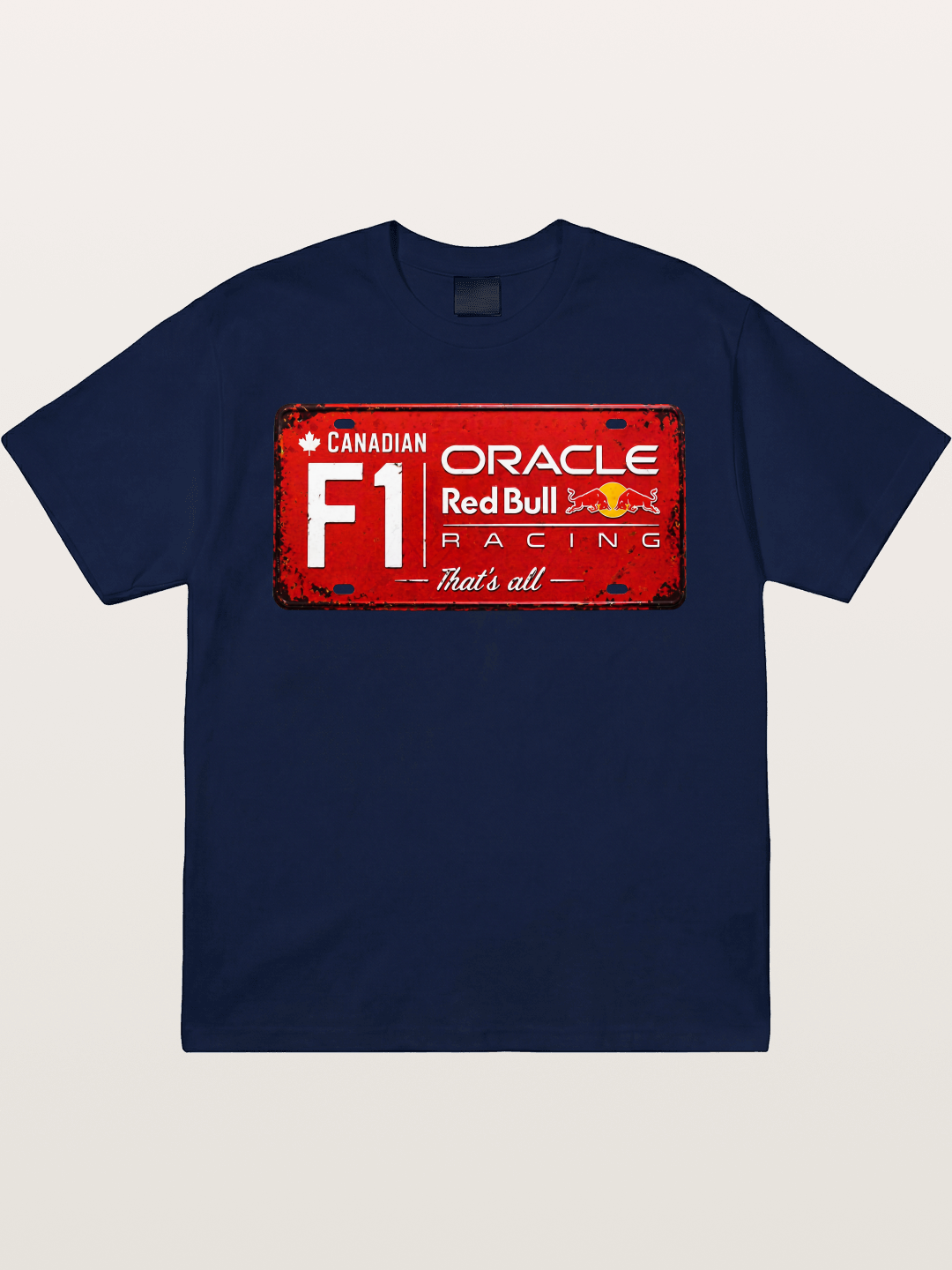 Red Bull F1 Vintage License Plate Gildan T-shirt