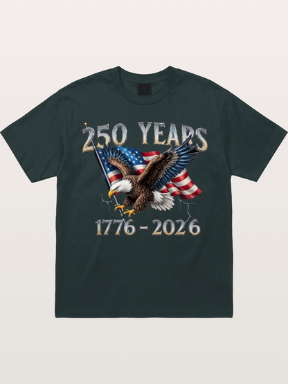 American Eagle 250th Anniversary Flag Gildan T-shirt