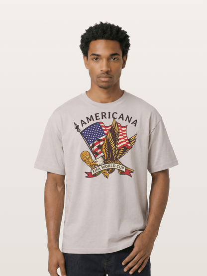 USA Eagle World Cup Graphic Cotton T-shirt