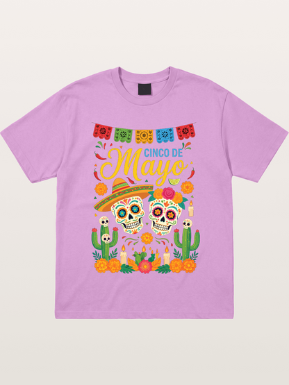 Cinco de Mayo Sugar Skull Fiesta Gildan T-shirt