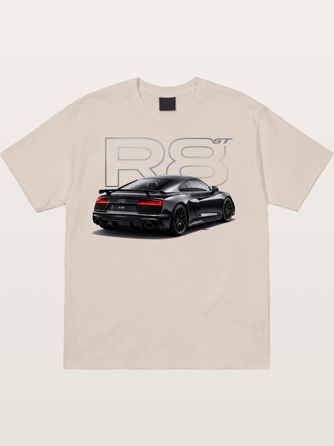 Audi R8 GT Black Rear End Cotton T-shirt