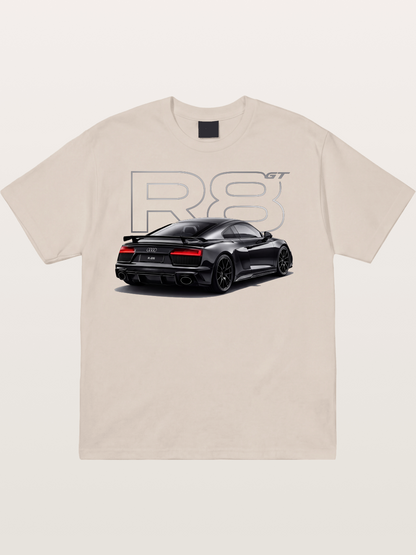 Audi R8 GT Black Rear End Cotton T-shirt