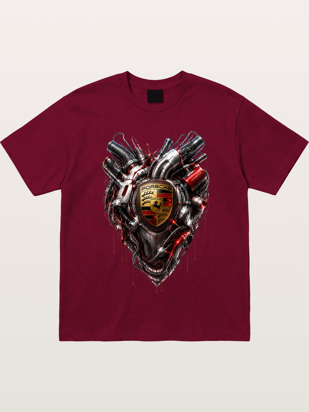 Porsche Mechanical Heart Art Gildan T-shirt