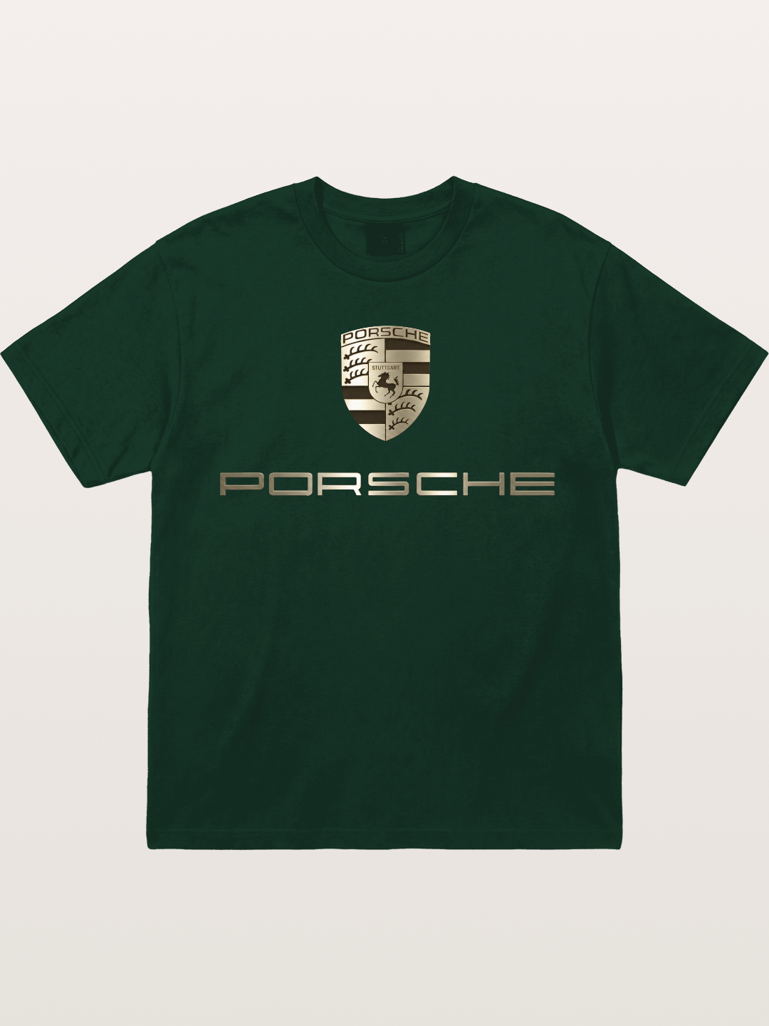 Metallic Porsche Shield Logo Gildan T-shirt