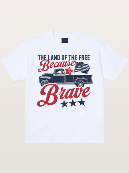 Land of the Free Vintage American Truck Gildan T-shirt