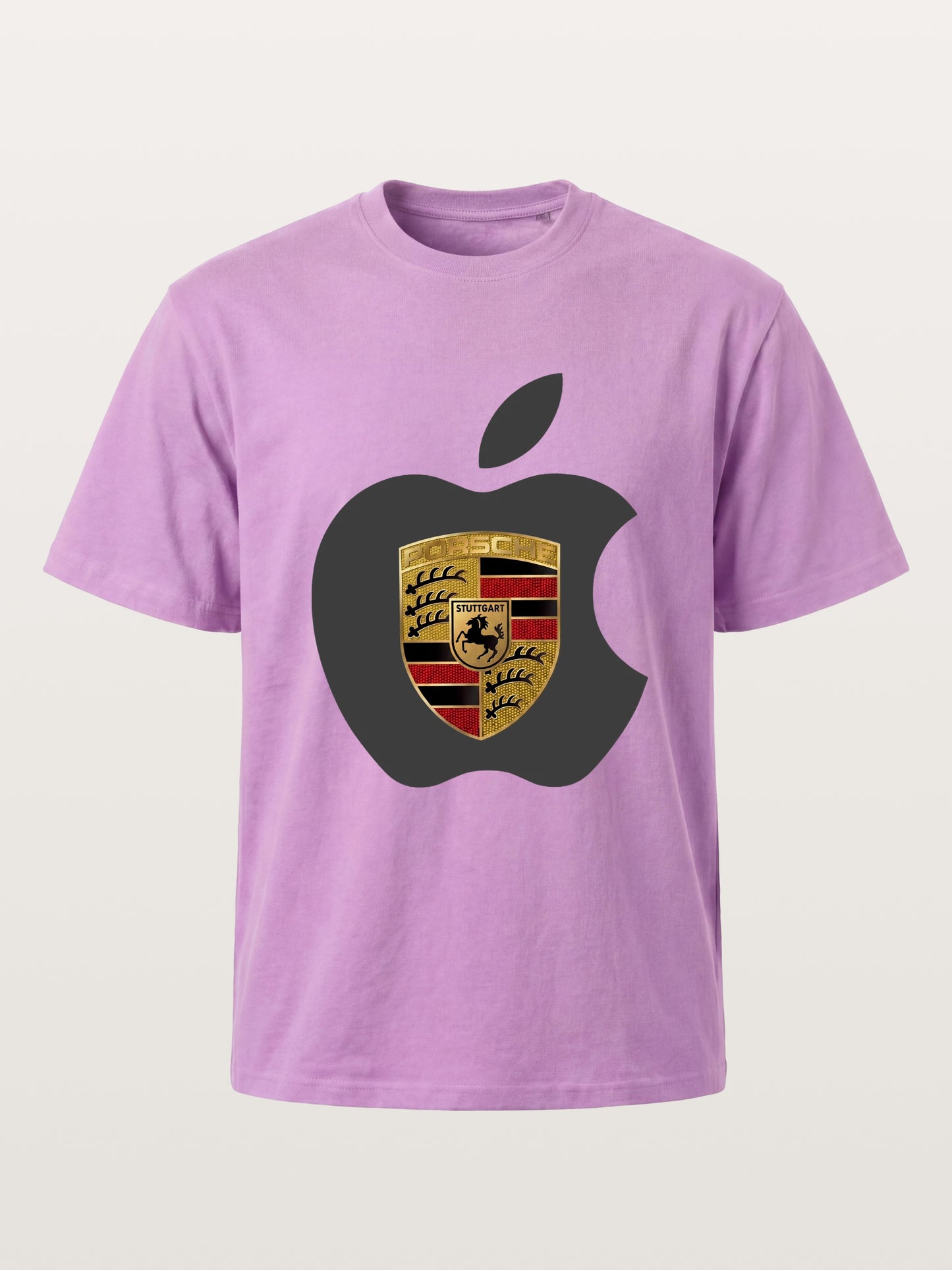 Porsche Crest Inside Apple Outline Gildan T-shirt