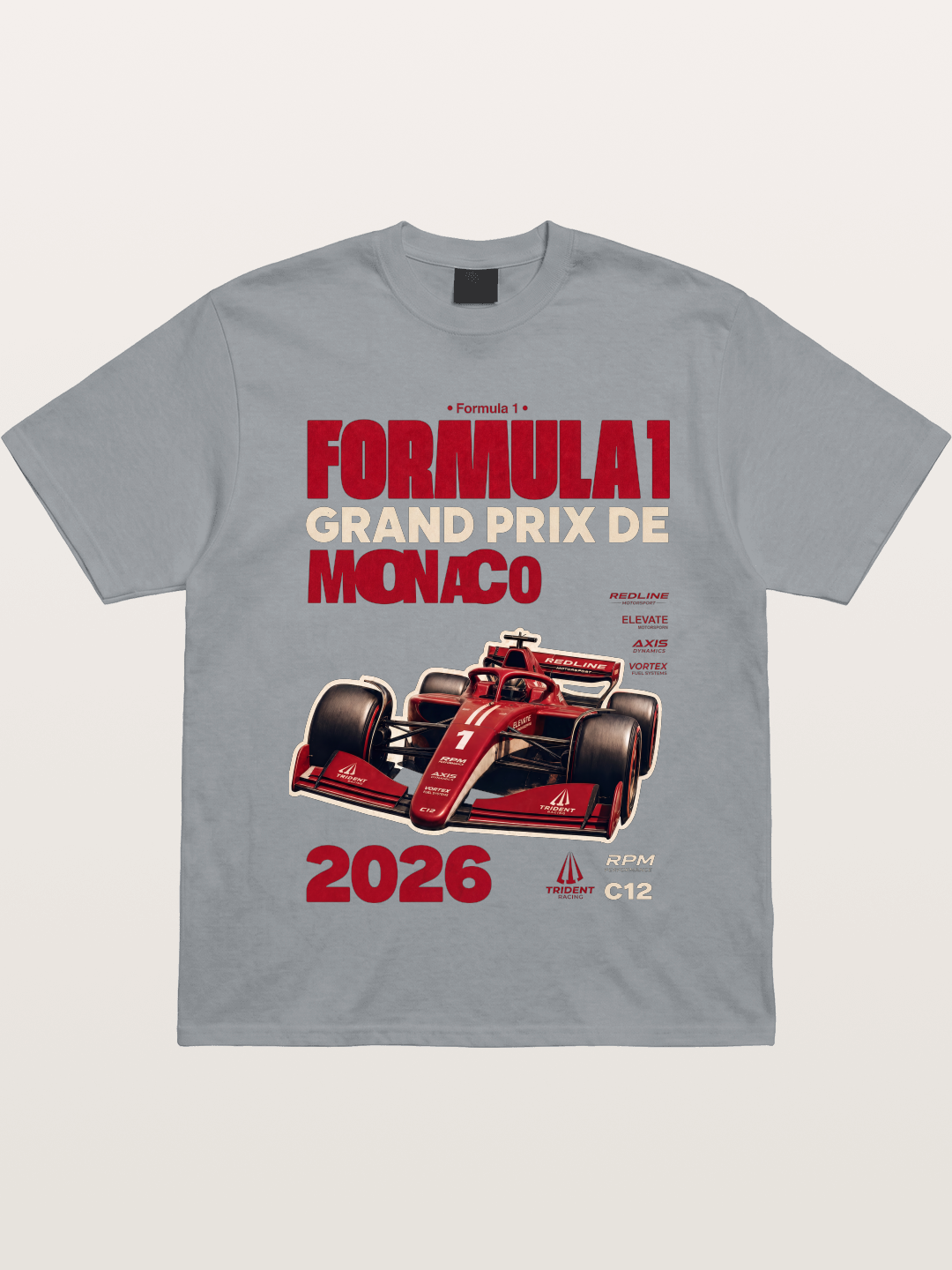 Red Monaco F1 2026 Poster Gildan T-shirt