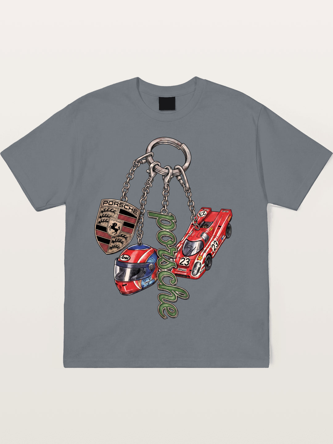 Porsche Vintage Race Charm Combo Cotton T-shirt