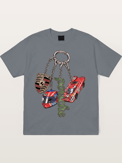 Porsche Vintage Race Charm Combo Cotton T-shirt