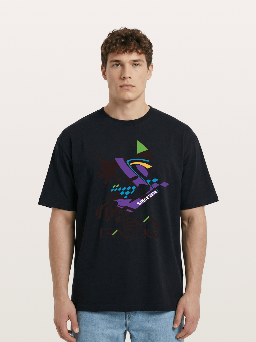 Eva Racing Checkered Flag Cotton T-shirt