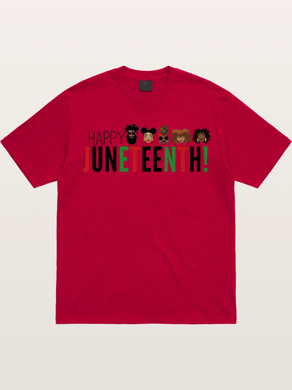Happy Juneteenth Diverse Faces Gildan T-shirt