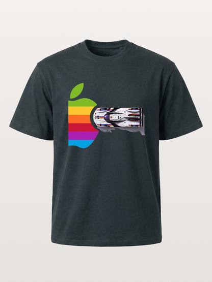 Rainbow Apple Shape Le Mans Race Car Gildan T-shirt