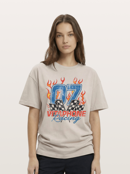 07 Racing Flame Cotton T-shirt
