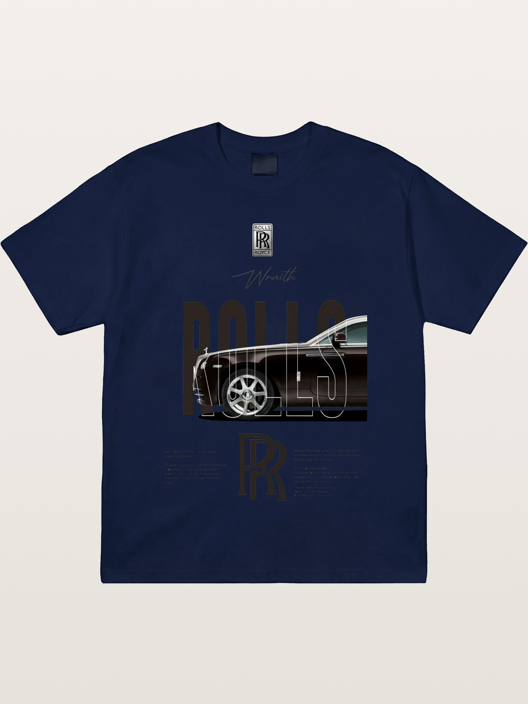 Rolls Royce Wraith Typography Gildan T-shirt