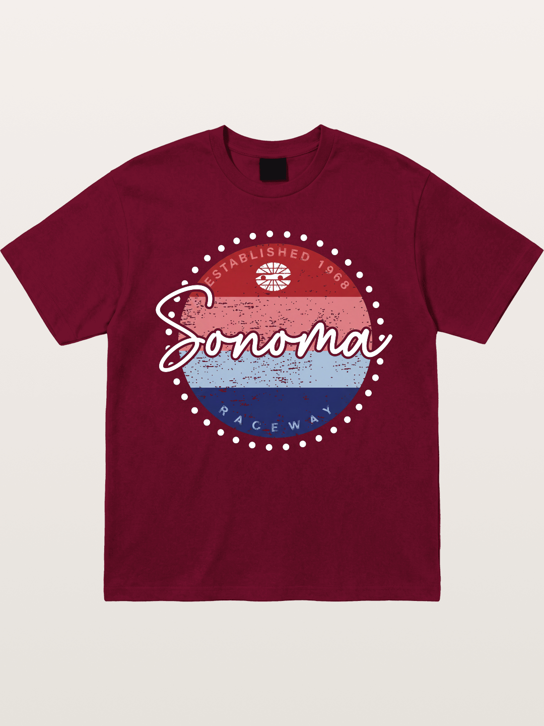 Sonoma Raceway Retro Circular Logo Gildan T-shirt