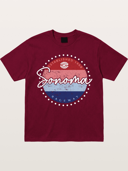 Sonoma Raceway Retro Circular Logo Gildan T-shirt