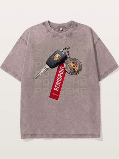 Porsche Key Rennsport Accessory Washed T-shirt