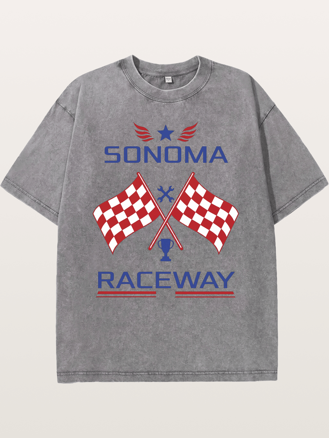 Sonoma Raceway Checkered Flag Crest Washed T-shirt