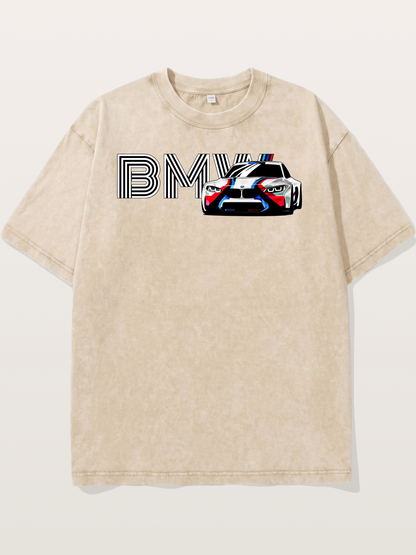 BMW M Series Typography Print Washed T-shirt