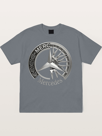 Mercedes Benz Wheel Emblem Art Cotton T-shirt