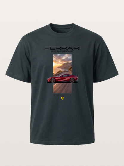 Ferrari 812 Tuscan Road Print Gildan T-shirt