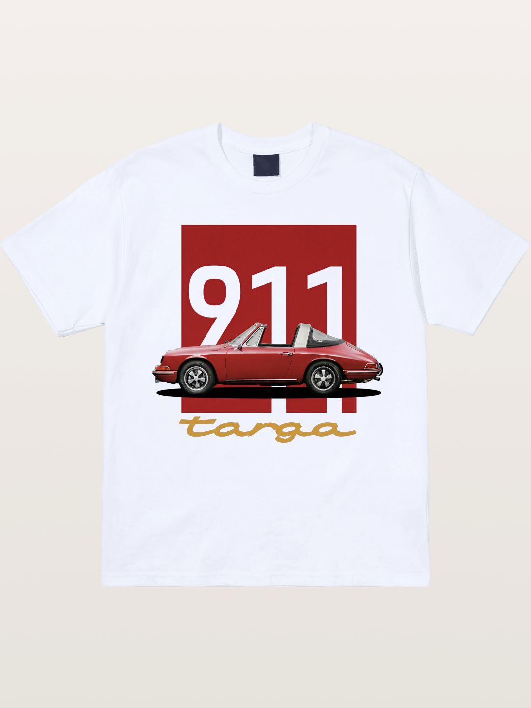911 Targa Red Vintage Print Gildan T-shirt