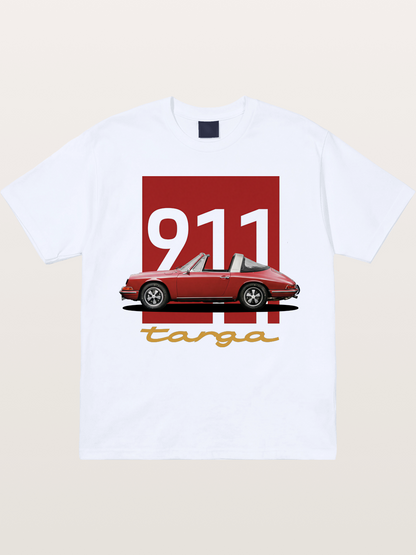 911 Targa Red Vintage Print Gildan T-shirt