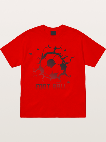 Football Crack Effect USA Style Cotton T-shirt