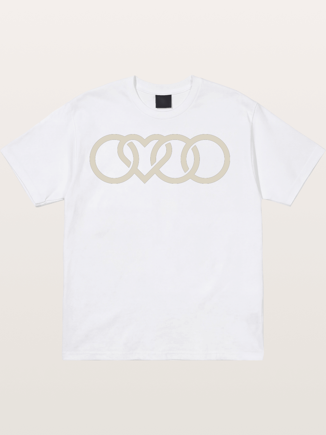 Audi Four Rings Heart Shape Cotton T-shirt