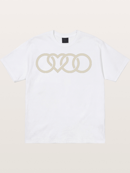 Audi Four Rings Heart Shape Cotton T-shirt