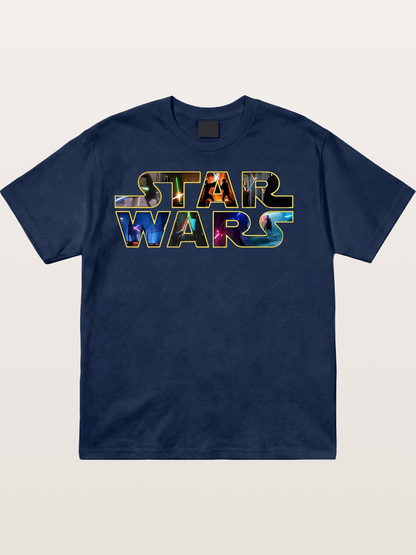 Star Wars Classic Logo Movie Cotton T-shirt