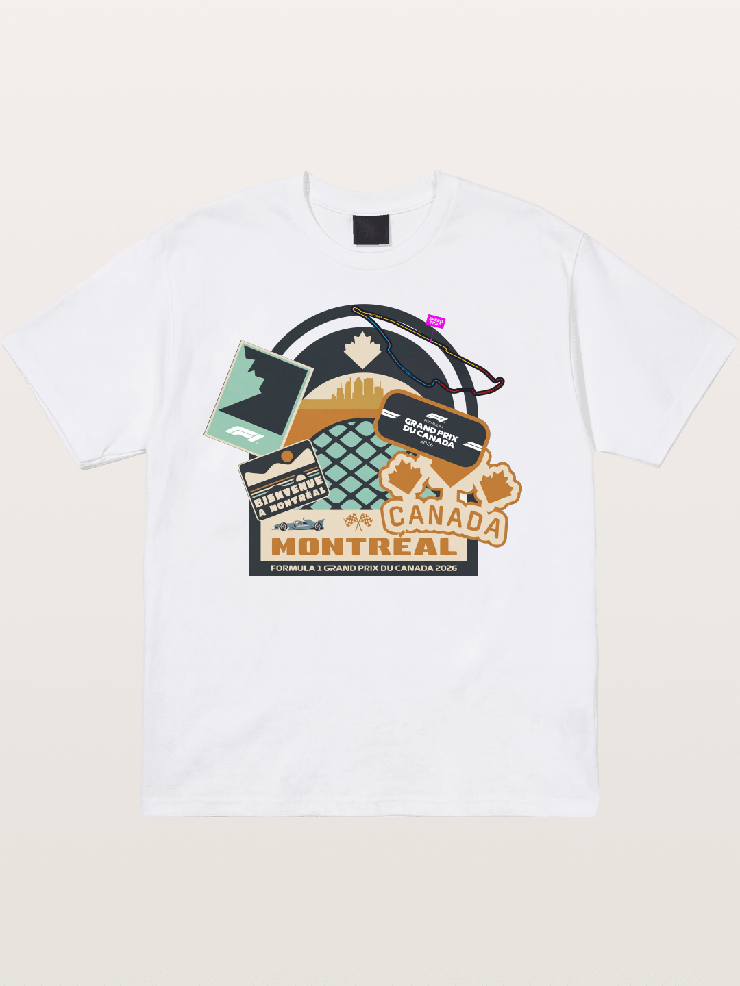 Montreal Canada GP 2026 Collage Cotton T-shirt